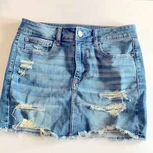 American Eagle jean skirt super stretch high rise size 10